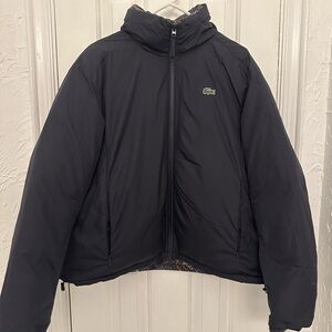 Lacoste×ナショナルジオグラフィック　中綿ジャケット ラコステ×ナショナルジオグラフィック、ヤドクガエル＆トンボ柄
